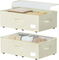 Under Bed Storage with Wheels, No Assemble Required 12 inches height Under Bed by EASIERLIFEENJOYWORLDBEAUTY