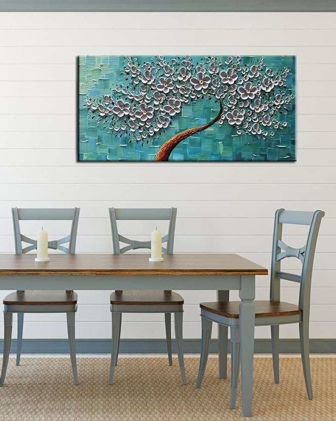 YaSheng Art- 3D Flowers Artwork Oil Painting On Canvas 100% Hand Painted - Image 5