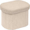 B FSOBEIIALEO Storage Ottoman for Dorm Room, Boucle Folding Storage Ottoman by BFSOBEIIALEO