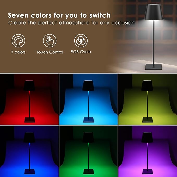2 Pack LED Cordless Table Lamp - Image 4