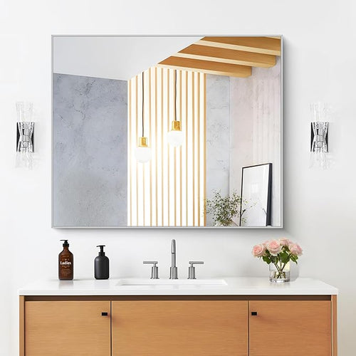 30" x 36"Bathroom Mirror, Decorative Rectangular Vanity Mirror - Image 2