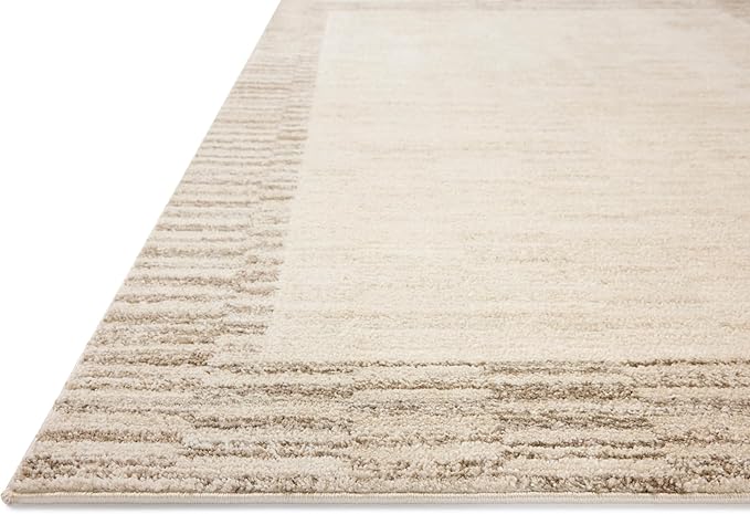Loloi Chris Loves Julia Calvin Collection CLV-04 Ivory/Pebble 7'-10" x 7'-10" - Image 5