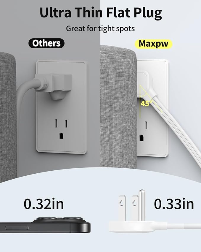 2 Pack Power Strip Surge Protector - Image 5