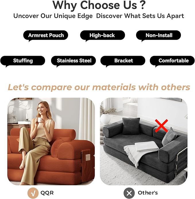 Upgrade High Backrest Design Sofa Bed - Image 8