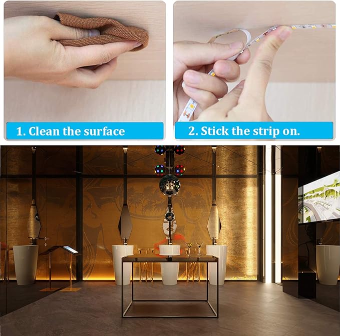 WOBANE Warm White LED Strip, Dimmable LED Light Strips - Image 5