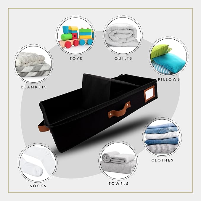 HOMELUX THEORY 2pc Under Bed Storage Containers, Bedroom Under the Bed Drawer - Image 8
