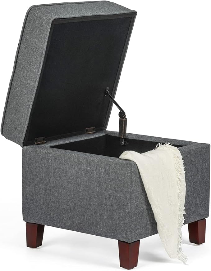 Adeco Chest and Footrest-Square Seat Storage Bench Ottoman - Image 4