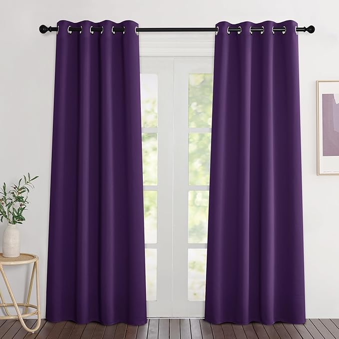 NICETOWN Blackout Royal Purple Doorway Curtains by NICETOWN