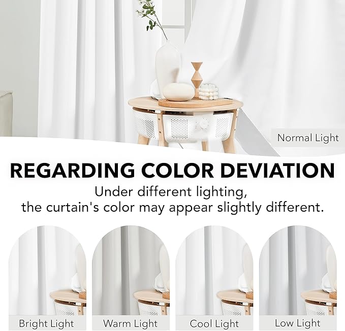 Deconovo Total Blackout Curtains 2 Panels W70 x L108— 100% Blackout, Thermal - Image 6
