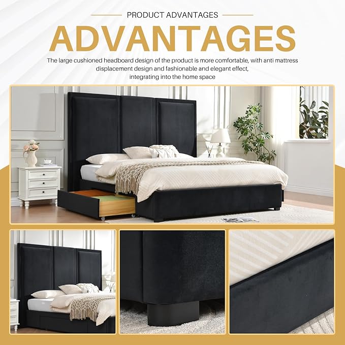 YUHUASHI King Size Bed Frame - Image 6