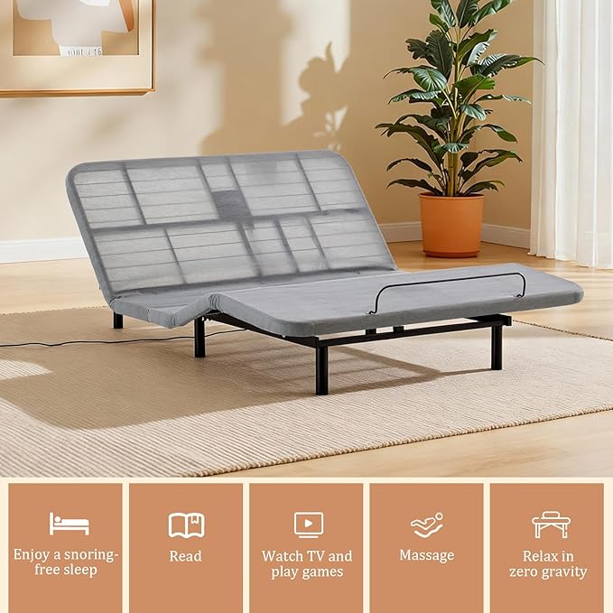 Queen Size Adjustable Bed Frame Base, Caron Electric Bed Base - Image 6