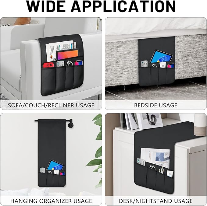 WETRBWEH TV Remote Control Holder Couch Caddy, Non-slip Bedside Caddy Organizer - Image 3