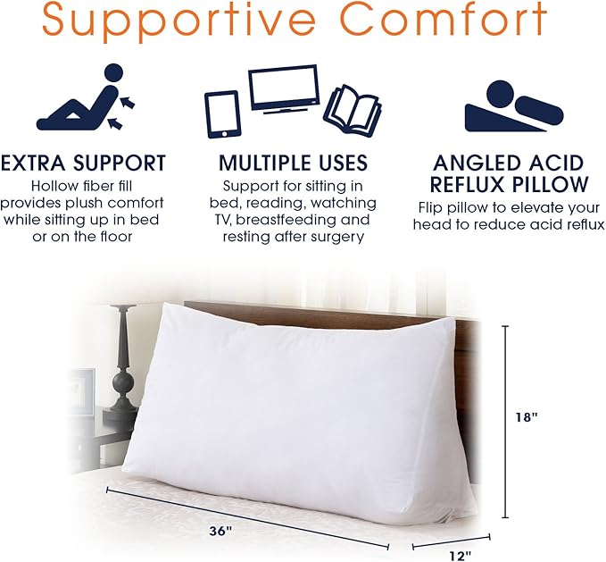 Cheer Collection Ultra Plush and Comfortable Wedge Pillow - Image 6
