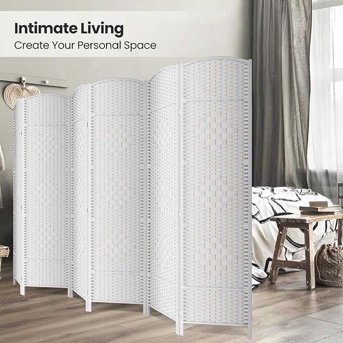 6 Panel Room Divider, 6Ft Folding Privacy Screen, Tall - Image 4