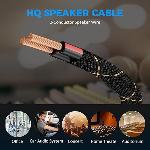 16/2 Speaker Wire 25 Feet, 16AWG Gauge Speaker Cable, Direct Burial, Durable - Image 4