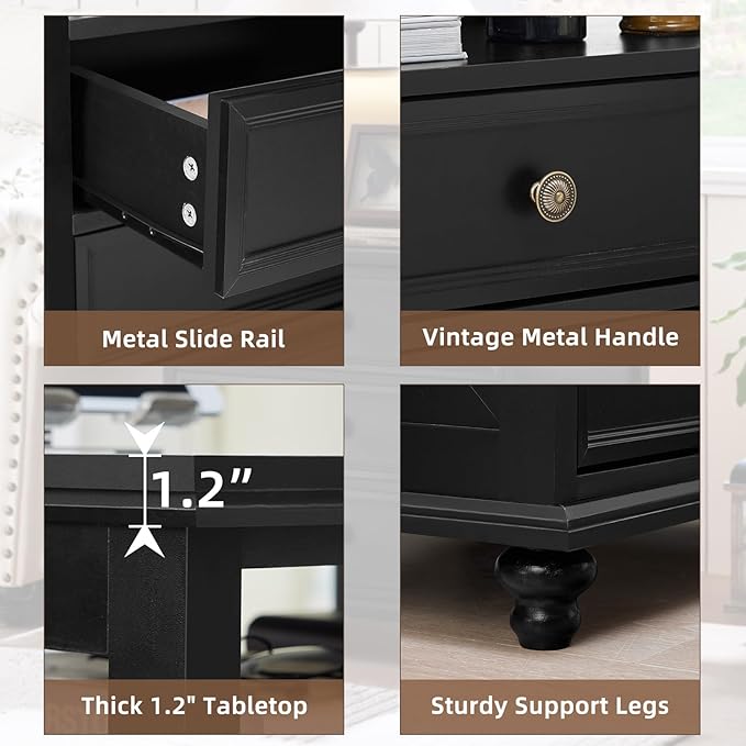 Farmhouse Nightstand Set of 2 - Image 6