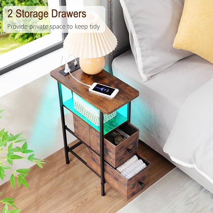 LOAKEKEL Narrow End Table Living Room - Image 8