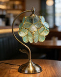 Tiffany Style Flower Table Lamp, Vintage Cherry Blossom Stained Glass Lamp by WillWant