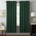 StangH Christmas Green Curtains 72 inches Length Dark Green Velvet Bedroom by StangH