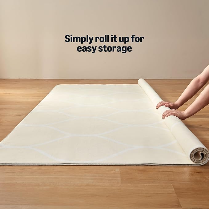 Amazon Basics Thin Indoor Area Rug, Geometric Printed Washable Home Decor Carpet - Image 4