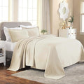 Superior 2 Piece Basketweave Cotton Bedspread Set, Home Bed Decor, Decorative by SUPERIOR