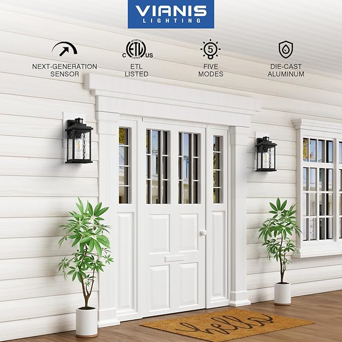 VIANIS Large Motion Sensor Outdoor Lights 2 Pack, Dusk to Dawn Outdoor Lighting - Image 5