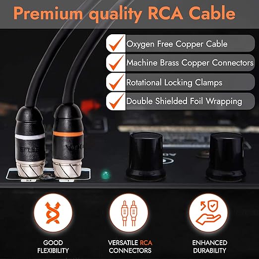 Elite Audio Premium Series 20ft. 2-Channel Car Audio RCA Cable – Double Shielded - Image 4