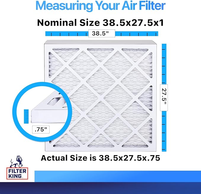 Filter King 38.5x27.5x1 Air Filter | 4-PACK | MERV 8 HVAC Pleated A/C Furnace - Image 2