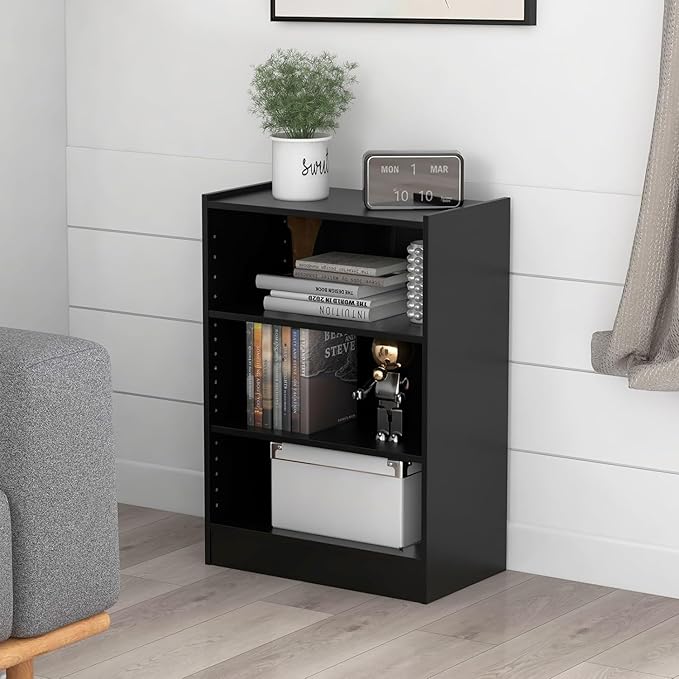 LOKO 3-Tier Open Bookcase Set of 2, Modern 3-Cube Bookshelf - Image 4