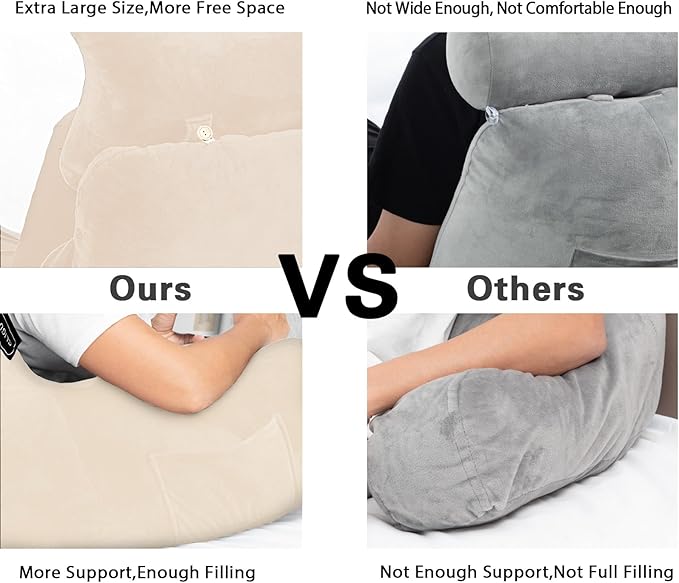 Reading Pillow-Extra Large 31" Bed Rest Pillow - Image 5