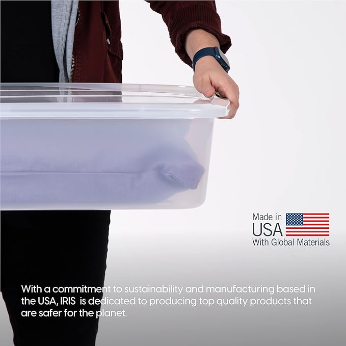 IRIS USA 50 Qt Plastic Under Bed Storage Organizer Bin Container - Image 6
