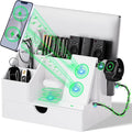 Sleek White PU Leather Charging Station by LADSTAG