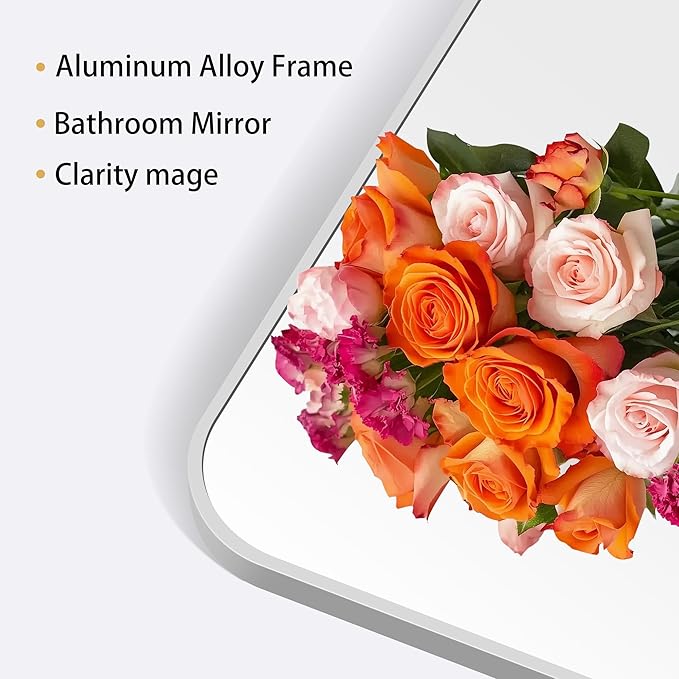 30" x 30"Bathroom Mirror, Decorative Rectangular Vanity Mirror - Image 4