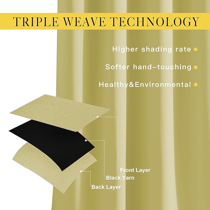 NICETOWN Bedroom Room Darkening 110 inch Curtains - Image 4