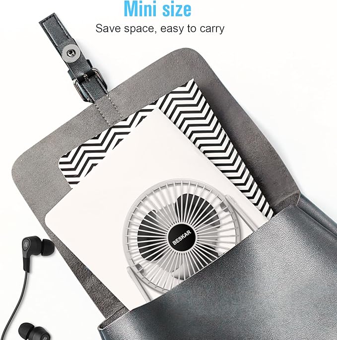 BESKAR USB Small Desk Fan, Portable Fans - Image 7