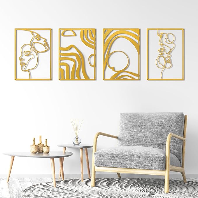 Art3d Metal Wall Art, Line Art Wall Décor, Life and Romance Story theme - Image 9