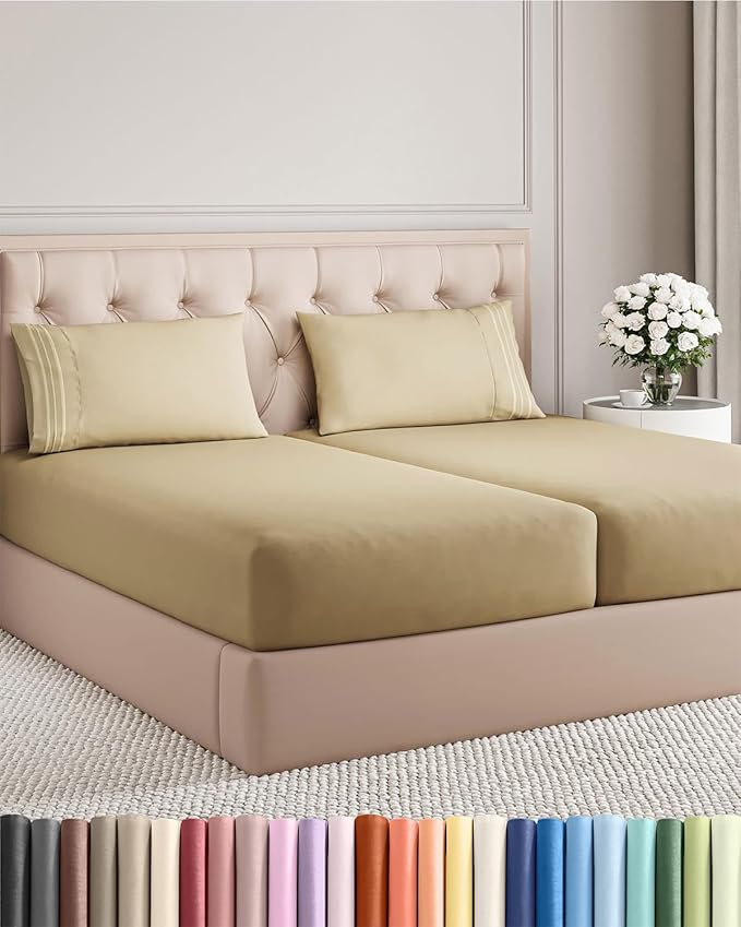 Split King Size 5 Piece Sheet Set by CGKUnlimited