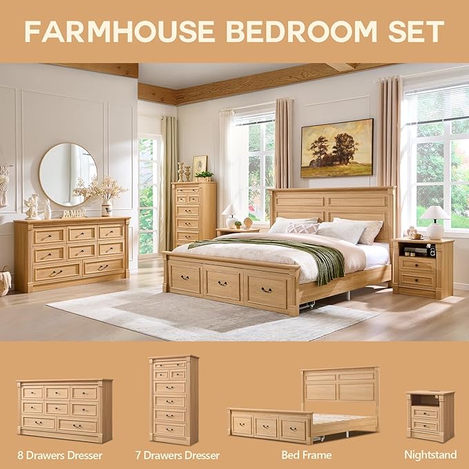 Farmhouse King Size Bed Frame - Image 6