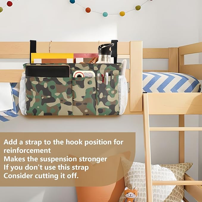 Bedside Caddy Hanging Bunk Bed Caddy Bed Organizer Hanging Pocket - Image 6