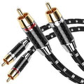 TODN High End OFC RCA Cables for Audiophile Shielded RCA Cable Car Audio Male by TODNAudio