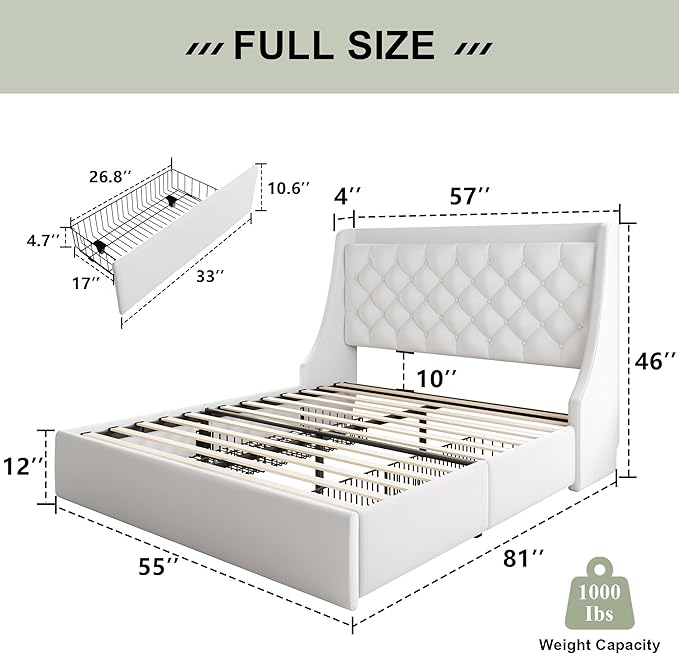 Feonase Upholstered Full Size Bed Frame - Image 2