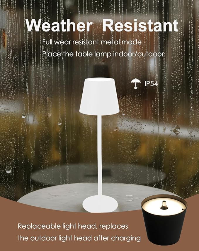 Cordless Table Lamp, Rechargeable Table Lamp - Image 3