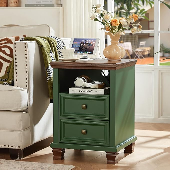SAVOR LIFE Farmhouse Nightstand - Image 5