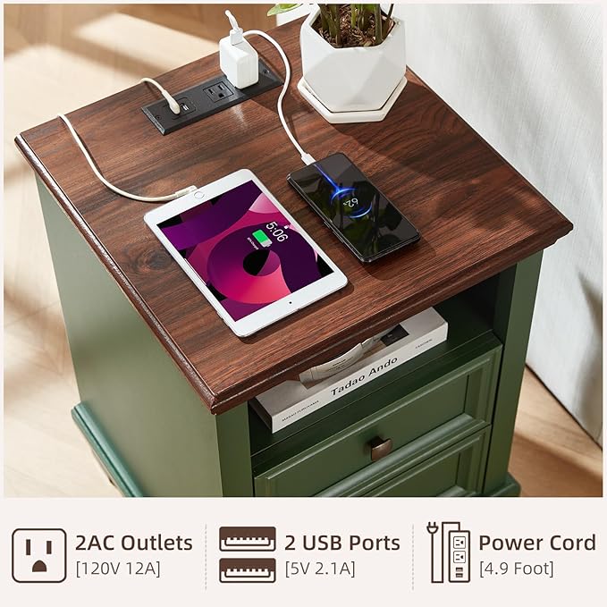 SAVOR LIFE Farmhouse Nightstand - Image 3