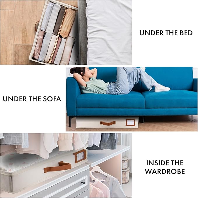 HOMELUX THEORY 2pc Under Bed Storage Containers, Bedroom Under the Bed Drawer - Image 3