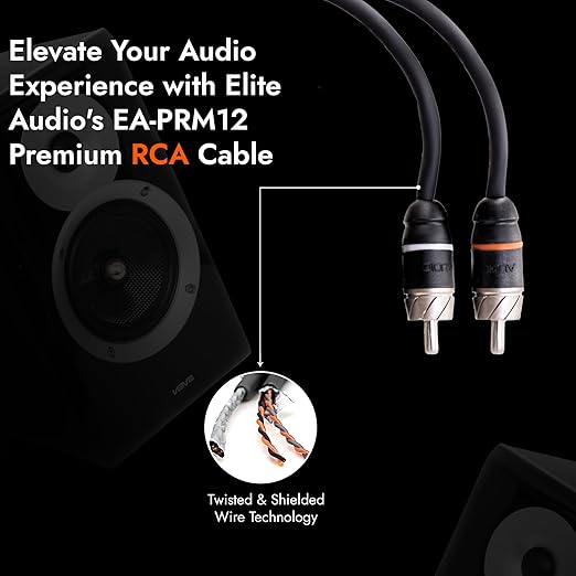 Elite Audio Premium Series 12ft. 2-Channel Car Audio RCA Cable – Double Shielded - Image 6