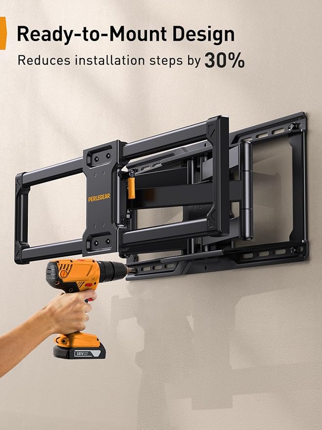 Perlegear UL-Listed Full Motion TV Wall Mount - Image 4