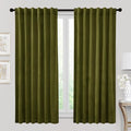 RYB HOME Velvet Curtains 72 inches Length, Back Tab & Rod Pocket Soft Fabric by RYBHOME