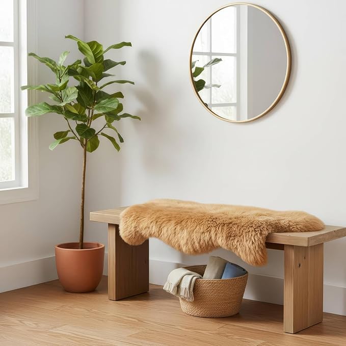Super Area Rugs Brown Sheepskin Rug - Image 9