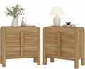 WAMPAT Modern 3-Drawer Nightstand Set of 2, 31.5" Tall Nightstand End Table by WAMPAT